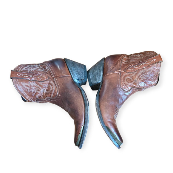 Old Gringo Toluca Brown Western Ankle Boot Leather Zip Women US 7 - Picture 4 of 7